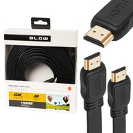 Kábel HDMI BLOW 2.0 plochý HD UHD 4K 3D 5m