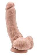 Dildo 8 palcov s Balls Light tón pleti