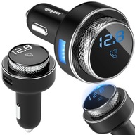 FM vysielač bluetooth nabíjačka handsfree súprava do auta USB QC3