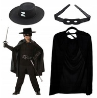 Kostým Zorro Cape Mask Hat Halloween prevlek