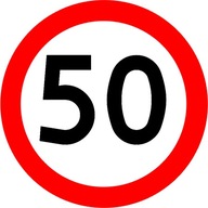 Značka B33 Rýchlostný limit 50 km/h fi 400