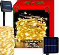 krásne SOLÁRNE LAMPY DRUCIK 200LED teplá biela