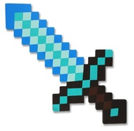 Minecraft penový pixelový meč 45 cm diamant