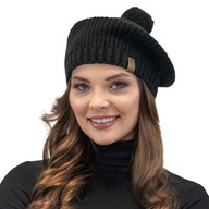 Dámsky BERET Warm Winter black Vivisence 7074