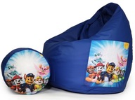 Pouffe Kreslo Paw Patrol potlač PUFOLAND modrá