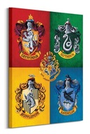 Obraz na plátne Harry Potter Colorful Crests 60x80 cm