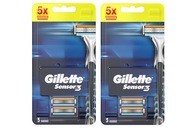 GILLETTE Sensor 3 sensor3 náhradné čepieľky do žiletiek 10 ks.