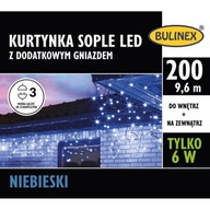 Cencúľový záves 200LED modrý 9,6m