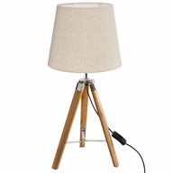 BAMBUSOVÁ STOLNÁ LAMPA + BÉŽOVÉ boho tienidlo 58 cm