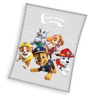 Koralová deka 150 x 200cm odtiene sivej a striebornej Paw Patrol pre deti