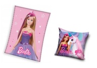 Veľká deka Soft CORAL deka do postele + obliečka na vankúš BARBIE