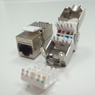 Keystone Jack RJ45 kat. 5e FTP modul, Netrack bez náradia