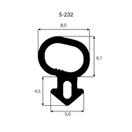 PVC okenné tesnenie PANORAMA S-232 - 5m