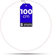 BIELA ​​obruč 100 cm 5 mm kovový ODOLNÝ drôt