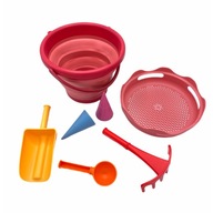 SADA HRAČIEK SANDBOX 7 KS. RED COMPACTOYS BUCKET SITER