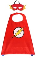 OUTFIT DISPOSSIEM FLASH MASKA CAPED SUPERHERO DC LIGHTNING