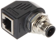 Uhlový adaptér Zásuvka RJ-45 / zástrčka M12, 4-pin