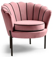 Ružové glamour kreslo do obývačky