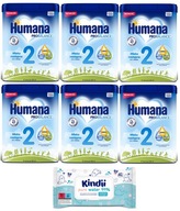 HUMANA 2 HMO NÁSLEDNÉ MLIEKO 6m+ 6x750g + Utierky