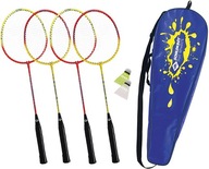 BADMINTON 4x SPOĽAHLIVÉ HRANÉ RAKETY + loptičky