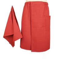 Set Kilt + Osuška do sauny Waffle Red SM