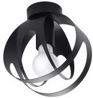 TULOS čierne stropné svietidlo priemyselné stropné svietidlo Sollux