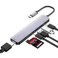 Adaptér 7v1 HUB USB-C HDMI 4K SD Macbook Pro / Air