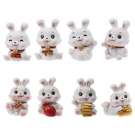 Králik Ornament Dekor Home Bunny Decor 8 ks