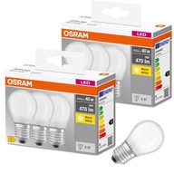 Osram LED guľová žiarovka E27 4W=40W 470lm 2700K x6