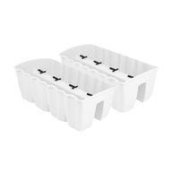 2x Kvetináč Balkónový kvetináč CROWN DCRO600 White