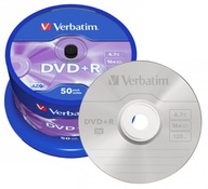 DISKY VERBATIM DVD+R 4,7 GB x16 BALENIE 50 ks