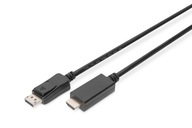 DisplayPort 1.2 DP/HDMI adaptérový kábel čierny 3m