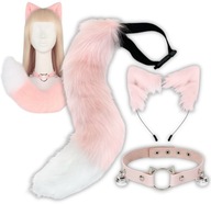 LÍŠKA VLK Mačka KOSTÝM CHLUPŠIA THERIAN UCHS CHOKER COSPLAY SET FURRY