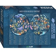 PUZZLE pre deti s hviezdnou mapou - 200 dielikov - ArtGlob Young Explorer