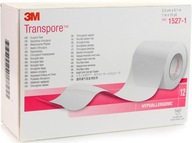 3M Transpore 2,5 cm x 9,1 m, 12 ks. transparentný