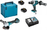 MAKITA COMBO VŔTAČKA 18V + BRÚSKA 2x5,0AH