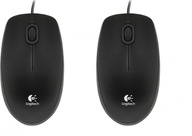 Káblová myš Logitech B100, optický senzor x2