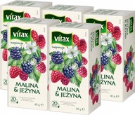 Vitax ovocný čaj malina a černica 20ks x 2g x5