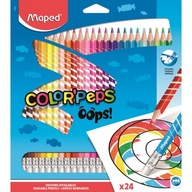 Sada zmazateľných pasteliek Color'Peps Oops - Maped - 24 farieb