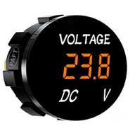 Panelový voltmeter IP67 29mm 5V - 48V oranžový