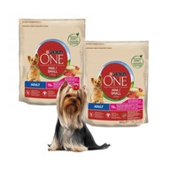 Purina One Mini Adult hovädzia ryža 2x800g + ZDARMA