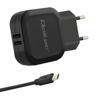 17W nástenná nabíjačka | 5V | 3,4A | 2x USB + Micro USB kábel