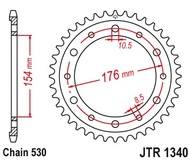 JT zadné ozubené koleso JTR1340.44