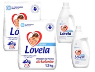 Lovela Baby hypoalergénny farebný prášok 2x 1,3kg + odstraňovač škvŕn + prací prostriedok