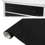 BLACK GLITTER dyha PVC fólia Nábytok Dekoračná rolka Rozmery 45x150cm