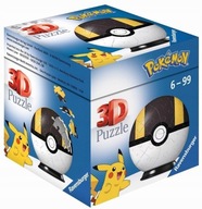 Puzzle 54 prvkov 3D guľa, Pokémon čierny