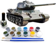 T-34 RUDY 102 STAVEBNÝ MODEL STREDNÁ NÁDRŽ ŠTETCE LEPIDLO