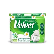 VELVET TOALETNÝ PAPIER HAMANČEK A ALOE 12 VALCOV 3 VRSTVY ​​VONNÁ