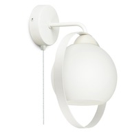 Nástenná lampa Sconce Biela sklenená mliečna guľa