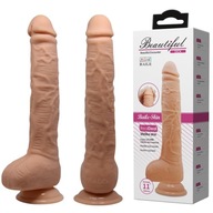 Dildo s prísavkou, hrubé výstupky, 27 cm, petarda pre análne mačacie orgazmy